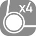 4 koła obrotowe 360°