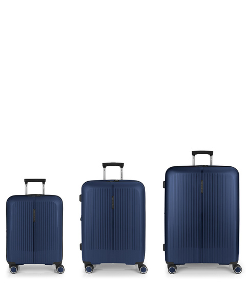 Zestaw rozszerzalnych twardych walizek GABOL|Brooklyn (kabinowa, średnia i duża) o pojemności do 220,7 l