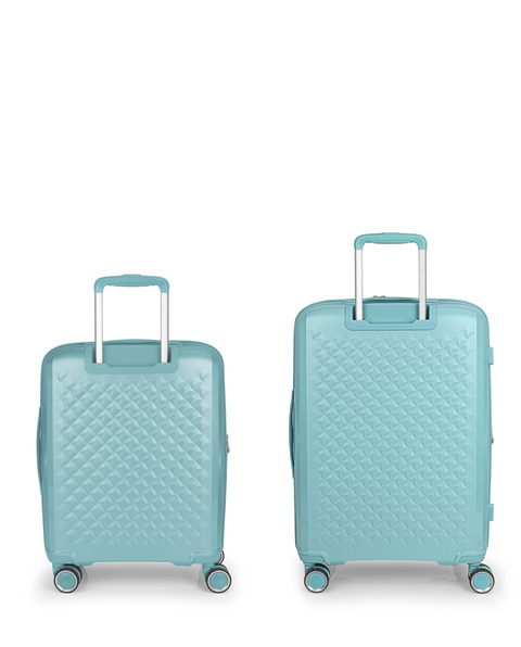 Rozszerzalny zestaw twardych walizek Queens (kabinowa i średnia) o pojemności do 114,6 L