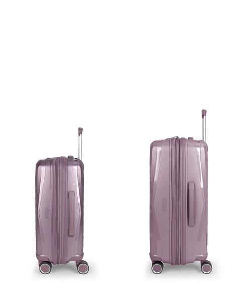 Rozszerzalny zestaw twardych walizek Queens (kabinowa i średnia) o pojemności do 114,6 L