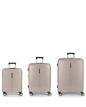 Zestaw rozszerzalnych twardych walizek GABOL|Brooklyn (kabinowa, średnia i duża) o pojemności do 220,7 l